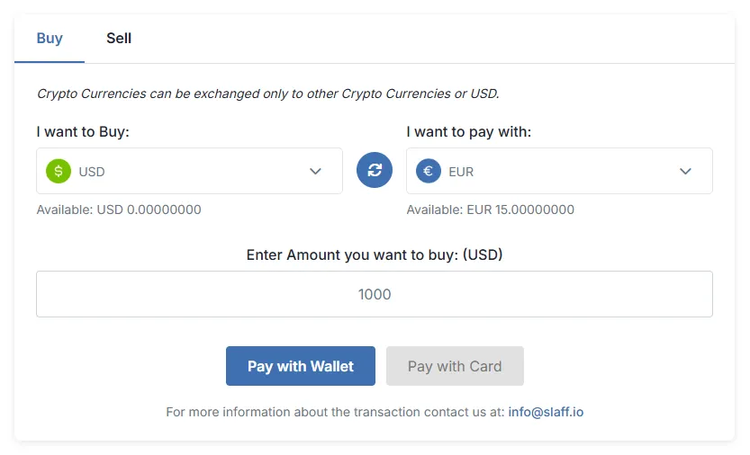 Exchange Interface