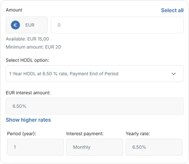 HODL Interface